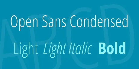 Open Sans Condensed font