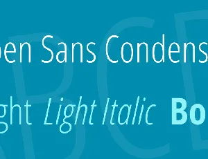 Open Sans Condensed font