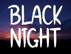 Black Night Display font