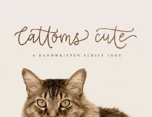 Cattoms Handwritten font