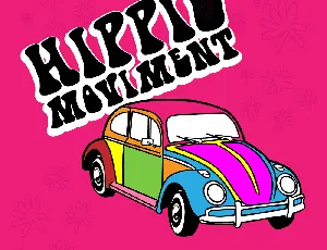 Hippie movement font