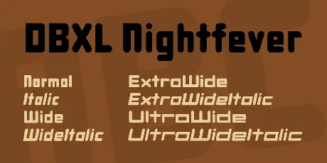 DBXL Nightfever font