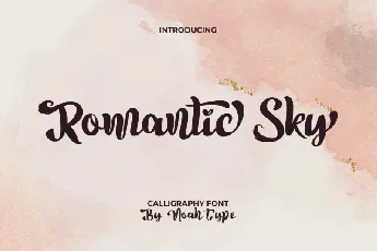 Romantic Sky font