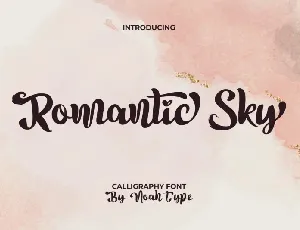 Romantic Sky font