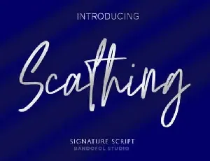 Scathing Handwritten font