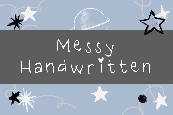 Messy Handwritten font