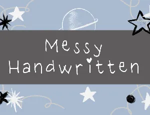 Messy Handwritten font