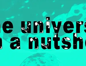 The universe in a nutshell font