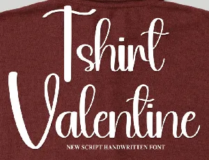 Tshirt Valentine Script font