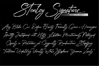 Stenley Signature font