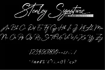 Stenley Signature font