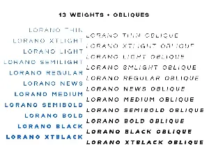 Lorano Typeface font