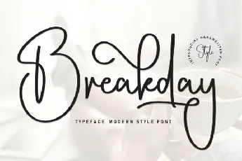 Breakday Script font