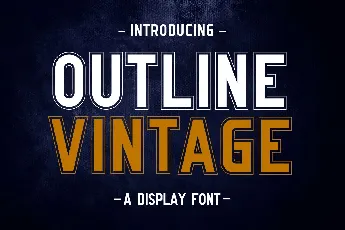 Outline Vintage font
