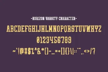 Horizon Varsity font