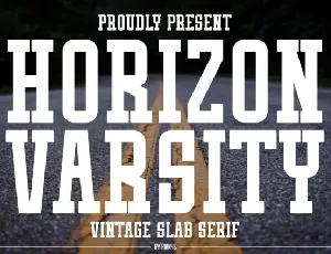 Horizon Varsity font