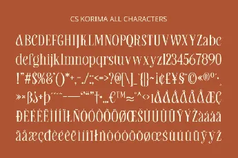 CS Korima font