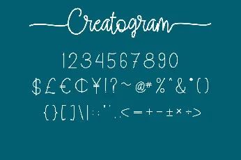 Creatogram font