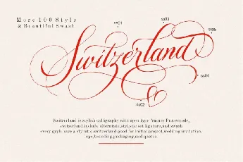 Switzerland Calligraphy font