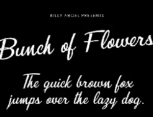 Bunch of Flowers font