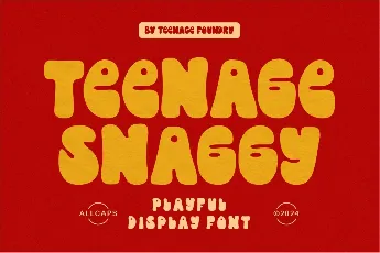 Teenage Snaggy font