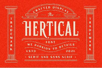 Hertical font