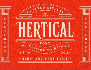 Hertical font