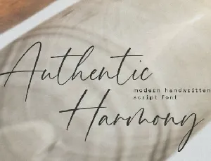 Authentic Harmony font