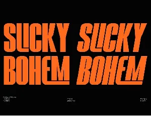 Slicky Bohem font