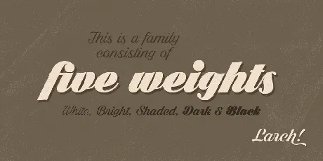 Shaded Larch PERSONAL USE ONLY font