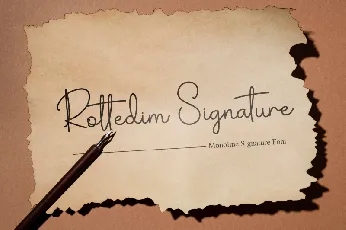 Rottedim Signature font