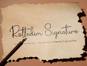 Rottedim Signature font