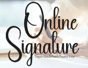 Online Signature font