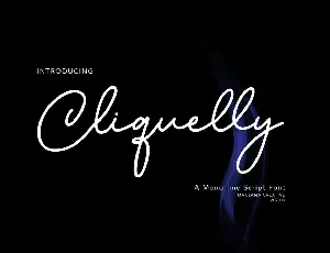 Cliquelly font