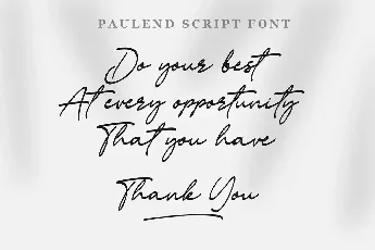 Paulend font