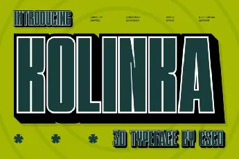 Kolinka 3D font