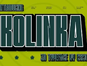 Kolinka 3D font