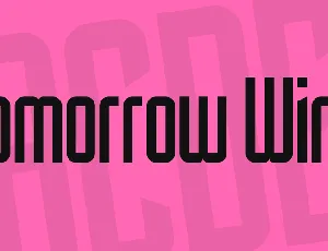 Tomorrow Wind font