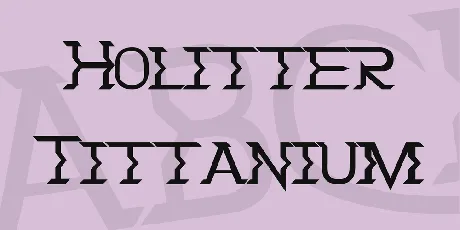 Holitter Tittanium font