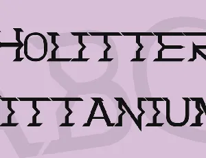 Holitter Tittanium font