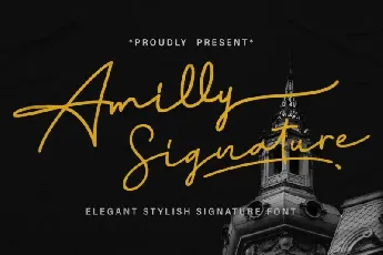 Amilly Signature font