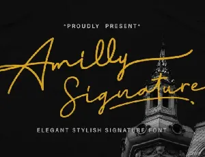 Amilly Signature font