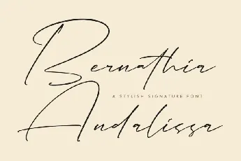 Bernathia Andalissa font