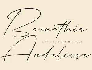 Bernathia Andalissa font