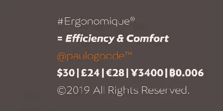 Ergonomique font