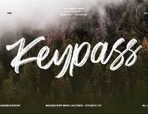 Keypass Brush font