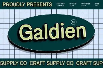 Galdien Rounded 3D font