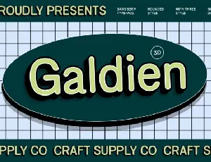 Galdien Rounded 3D font