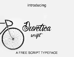 Duvetica Script Free font