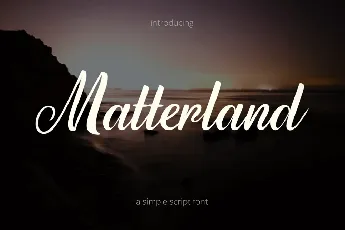 Matterland font